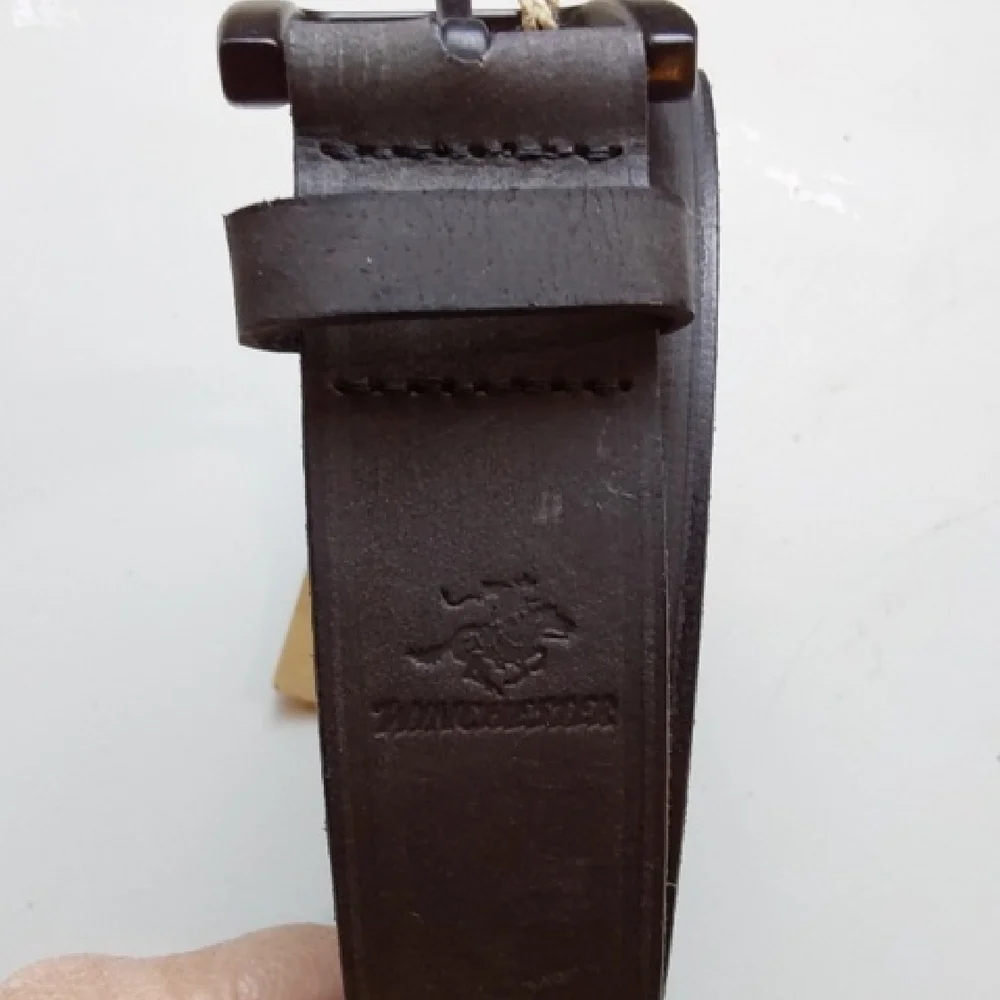 Winchester|Men's Matte Black Premium Full Grain Leather Belt Flat Black Sz.38/40